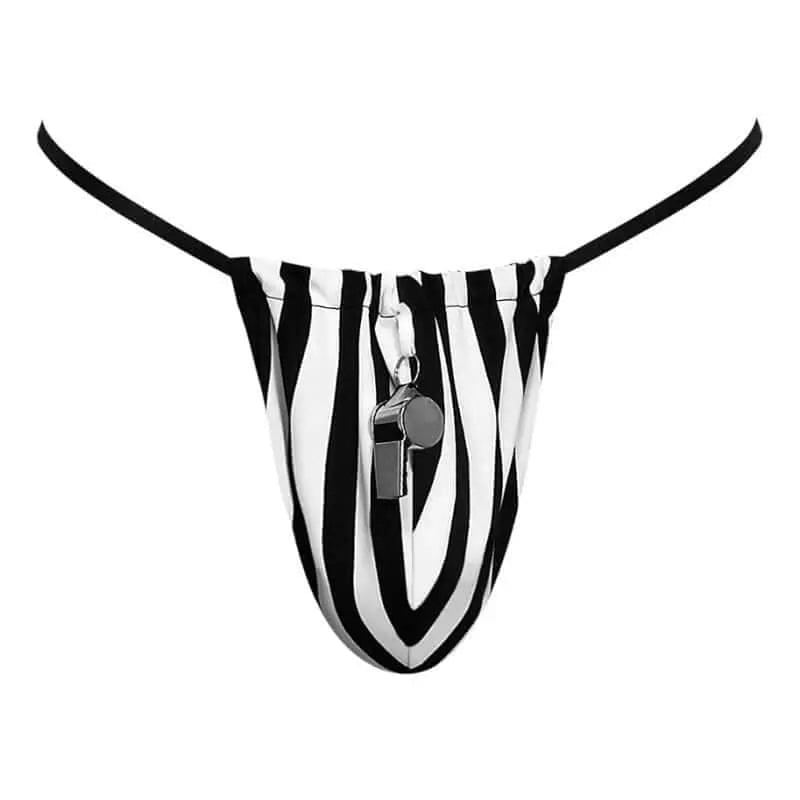 Referee Novelty G-String Black Male Power Discreet Intimate Essentials.
