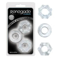 Renegade Chubbies - Clear Cock Rings - Set of 3 NS Novelties Discreet Intimate Essentials.