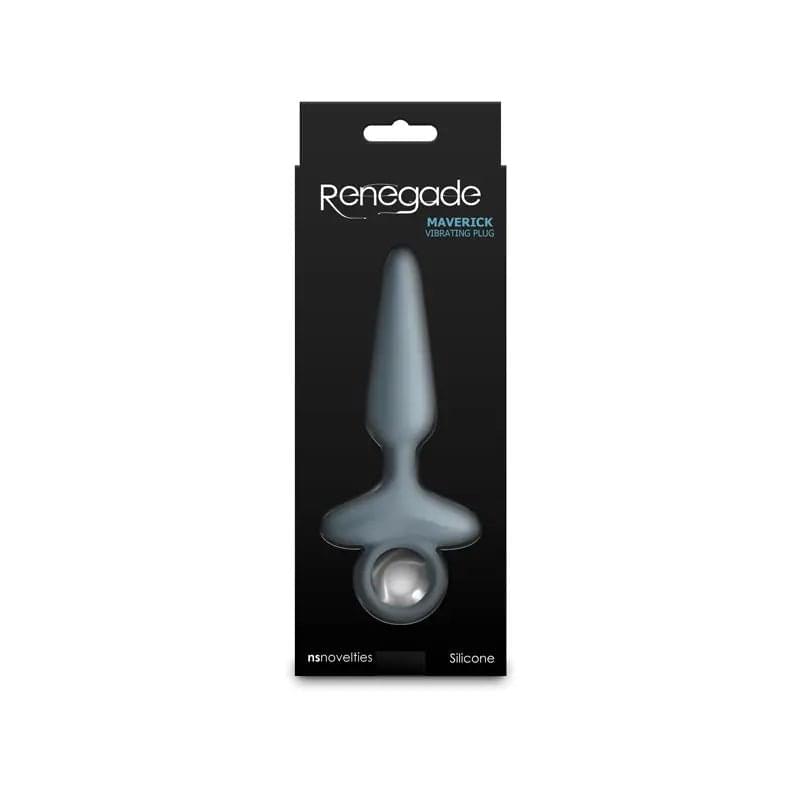 Renegade Maverick - Grey - Grey 15 cm USB Rechargeable Vibrating Butt Plug NS Novelties Discreet Intimate Essentials.