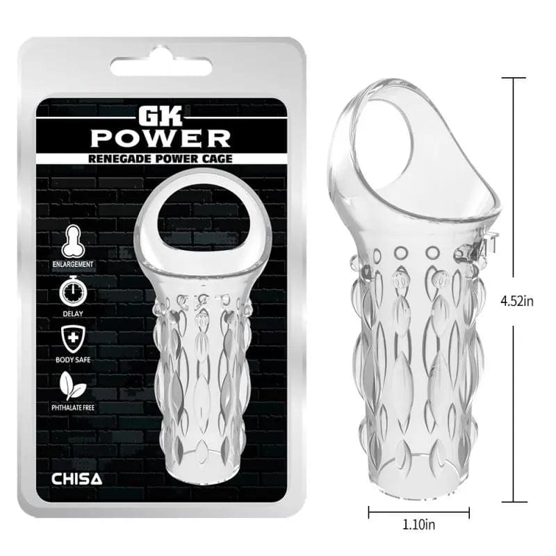 Renegade Power Cage Sleeve Clear GK Power Discreet Intimate Essentials.