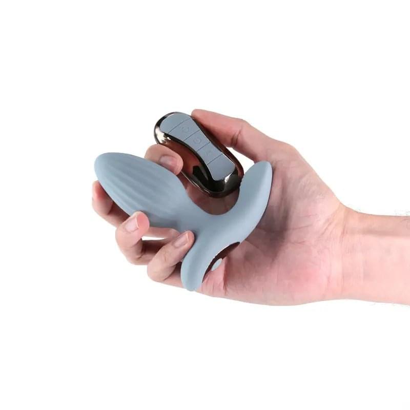 Renegade Summit - Grey - Grey 10.2 cm USB Rechargeable Vibrating Butt Plug with Remote NS Novelties Discreet Intimate Essentials.