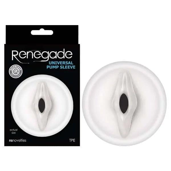 Renegade Universal Pump Sleeve - Clear Vagina-Shaped Penis Pump Sleeve NS Novelties Discreet Intimate Essentials.