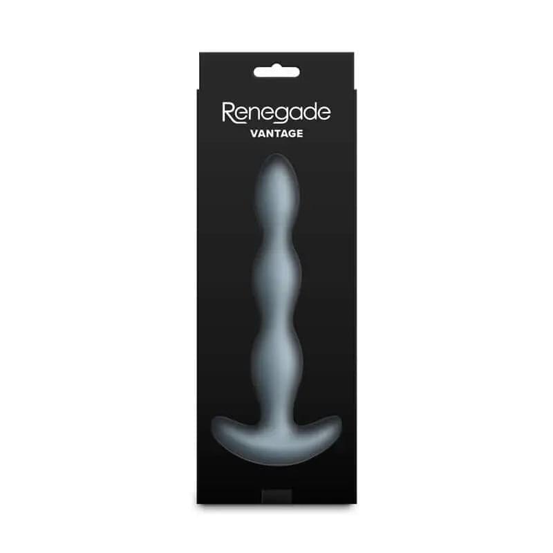 Renegade Vantage - Grey - Grey 20.6 cm USB Rechargeable Vibrating Anal Beads NS Novelties Discreet Intimate Essentials.