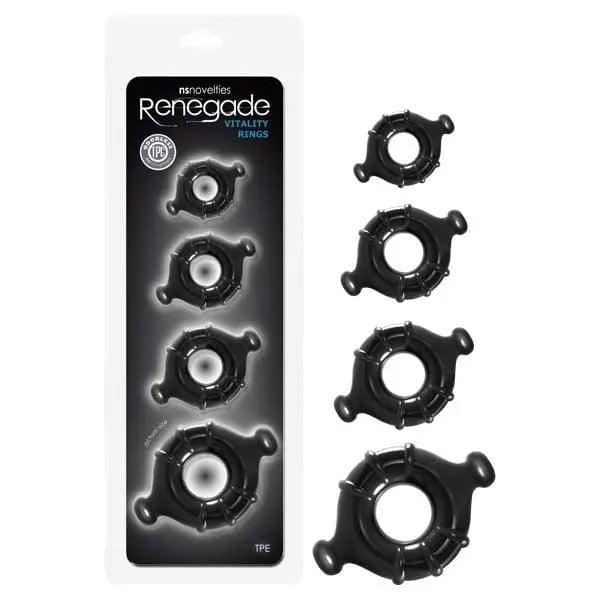 Renegade Vitality Rings -  Cock Rings - Set of 4 Sizes NS Novelties Discreet Intimate Essentials.