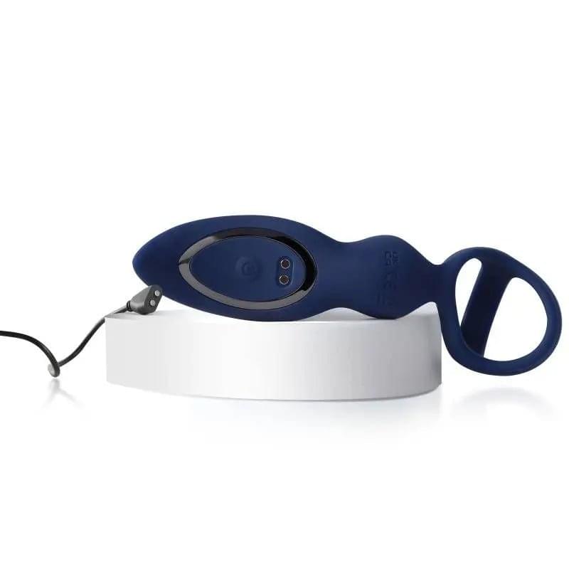 Ring n Rear Dual Thrusting Anal Probe with Cockring and Remote Arosum Discreet Intimate Essentials.
