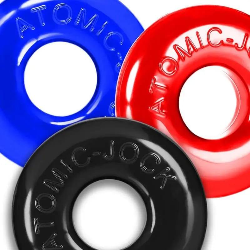 Ringer Max 3 Pc Multi Colour Cockring Set OxBalls Discreet Intimate Essentials.