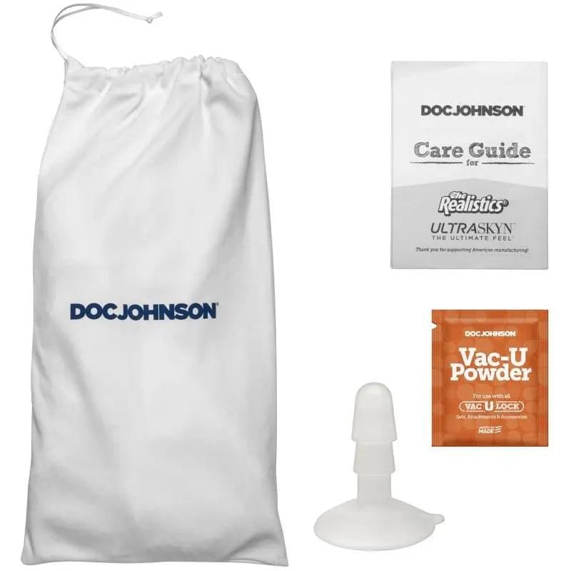 Roman Todd 8in Ultraskyn Cock w Removable Vac-U-Lock Suction Cup Vanilla Signature Cocks Discreet Intimate Essentials.
