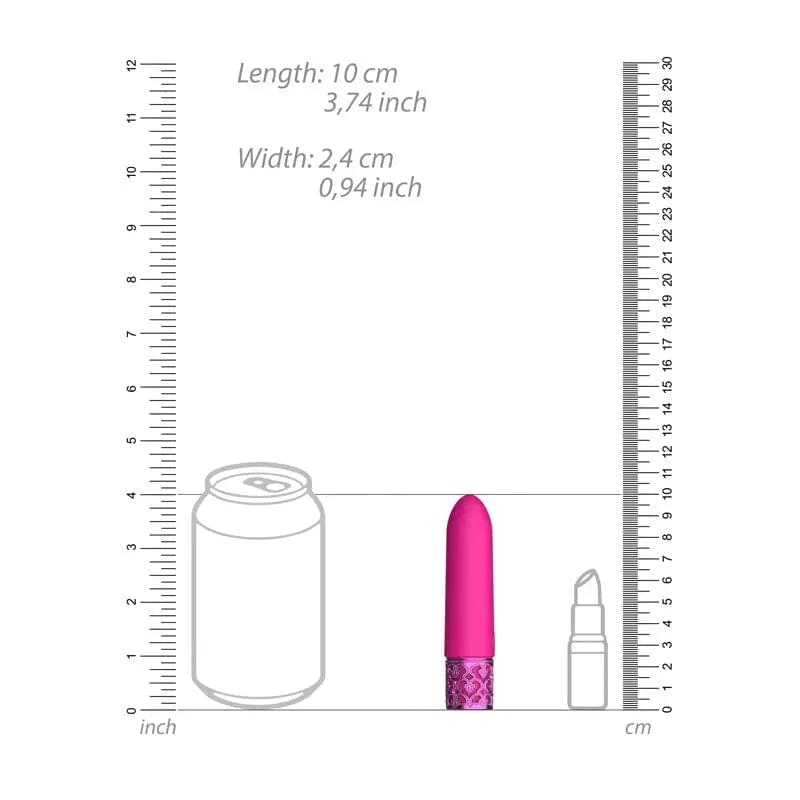 ROYAL GEMS Imperial - Silicone Rechargeable Bullet -  10 cm USB Rechargeable Bullet Shots Toys Discreet Intimate Essentials.