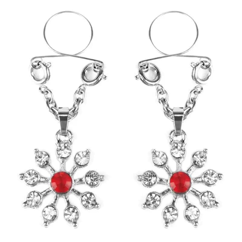 Ruby and Diamond Star Nipple Jewellery Peekaboo Pasties Discreet Intimate Essentials.