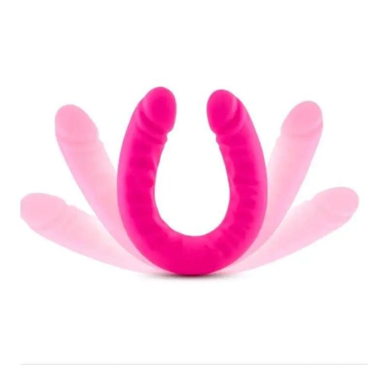 Ruse Silicone Slim 18in Hot Pink Double Dong Ruse Discreet Intimate Essentials.