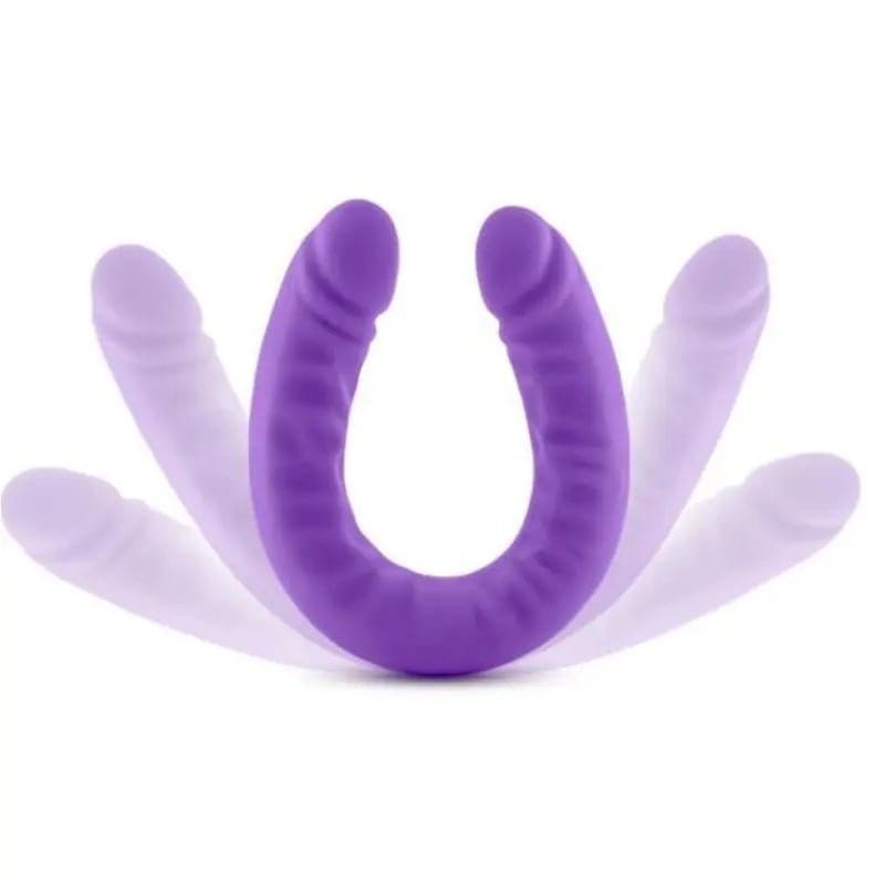 Ruse Silicone Slim 18in Purple Double Dong Ruse Discreet Intimate Essentials.