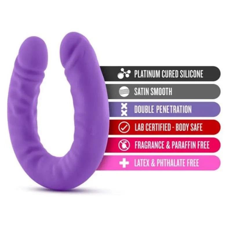 Ruse Silicone Slim 18in Purple Double Dong Ruse Discreet Intimate Essentials.