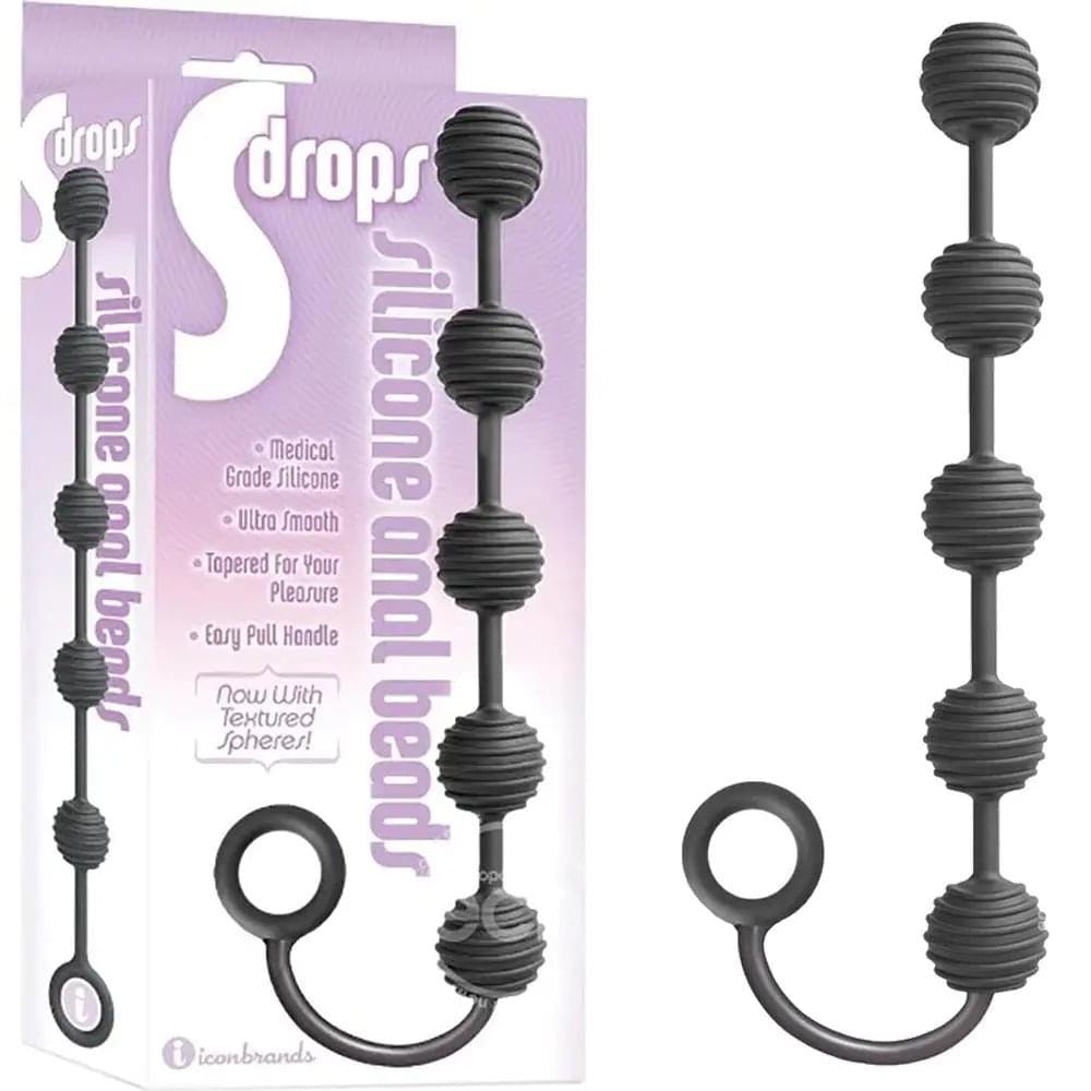 S-Drops Silicone Anal Beads -  Anal Beads Icon Brands Discreet Intimate Essentials.