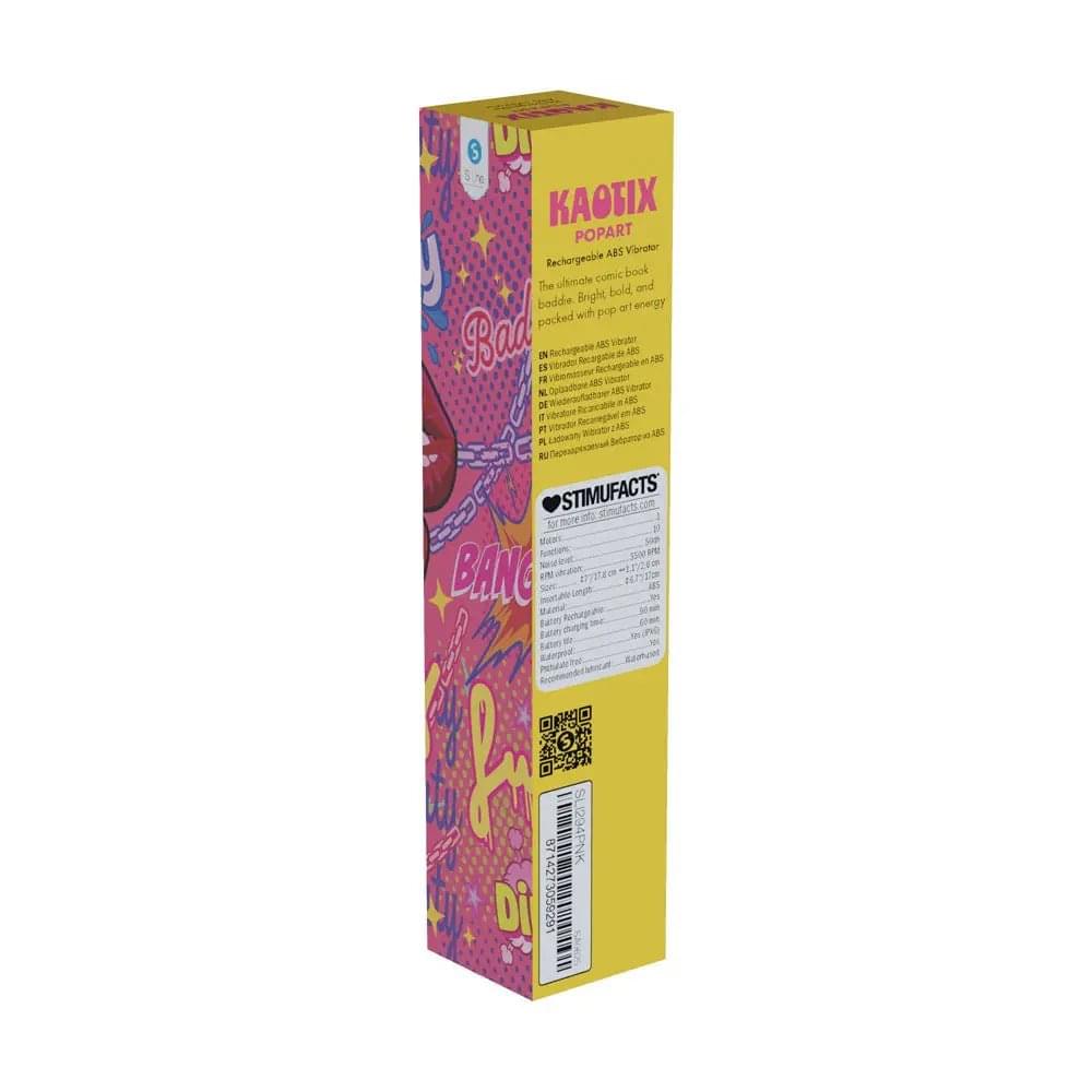 S-LINE Kaotix Pop Art -  17.8 cm USB Rechargeable Vibrator Shots Toys Discreet Intimate Essentials.