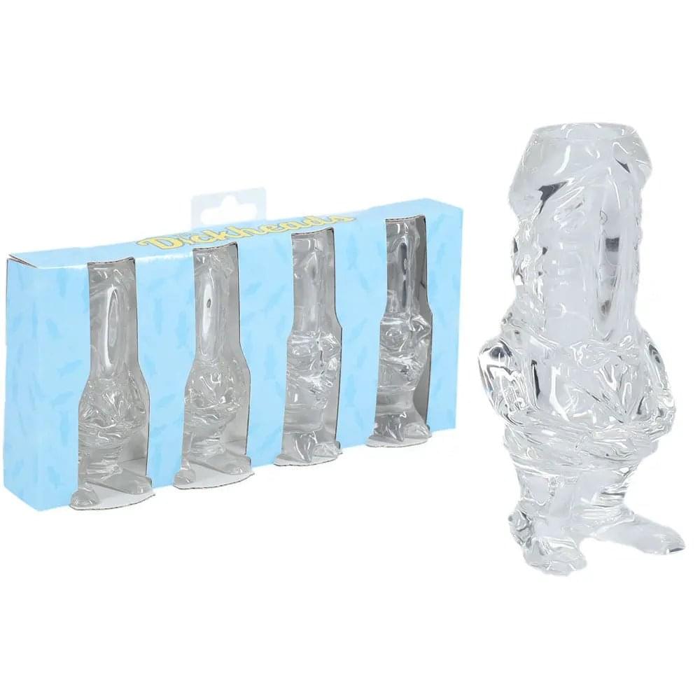 S-LINE The Dickheads - Couples Tall Shot Glasses -  Novelty 44 ml Shot Glasses - 4 Pack Shots Toys Discreet Intimate Essentials.