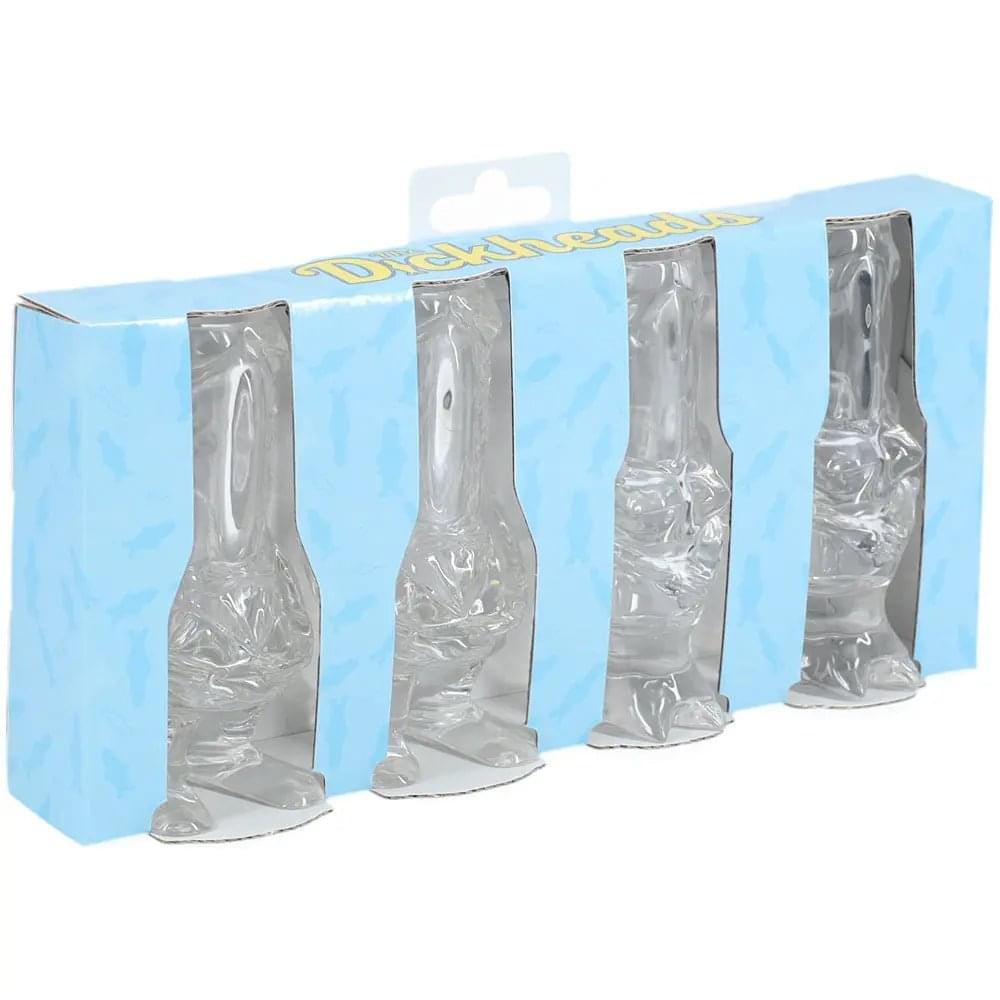 S-LINE The Dickheads - Couples Tall Shot Glasses -  Novelty 44 ml Shot Glasses - 4 Pack Shots Toys Discreet Intimate Essentials.