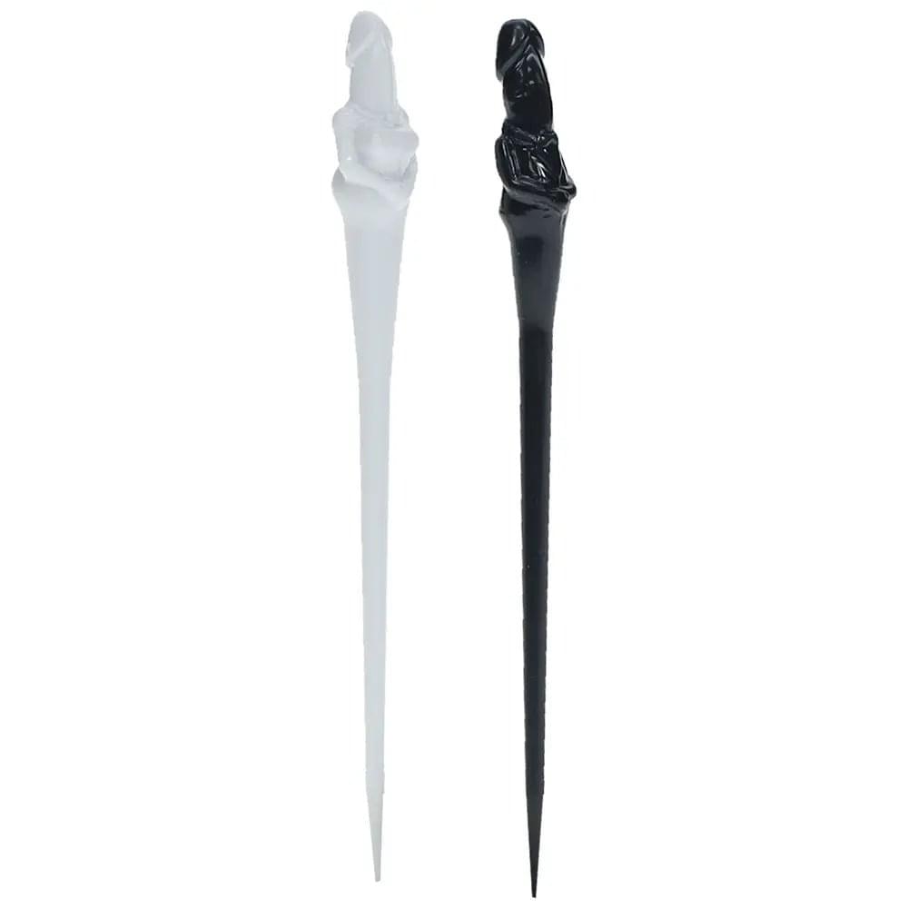 S-LINE The Dickheads - Couples Toothpicks - Black/White Novelty Toothpicks - 20 Pack Shots Toys Discreet Intimate Essentials.