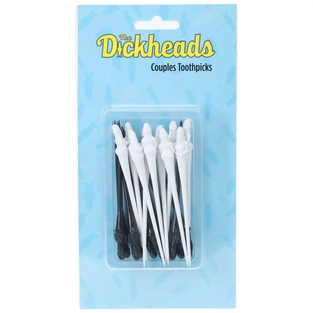 S-LINE The Dickheads - Couples Toothpicks - Black/White Novelty Toothpicks - 20 Pack Shots Toys Discreet Intimate Essentials.