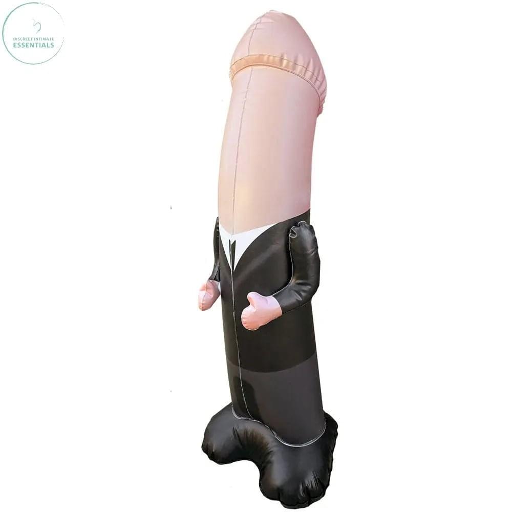 S-LINE The Dickheads - Groom Bop Bag - 100 cm Inflatable Penis Punching Bag Shots Toys Discreet Intimate Essentials.