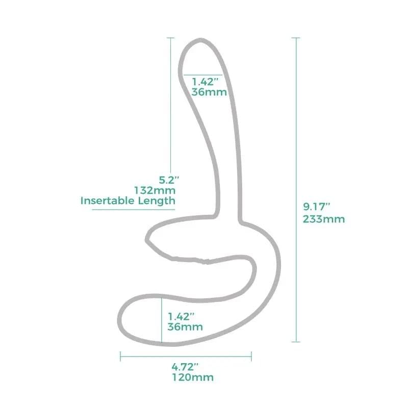 Sapphi Detachable Strapless Strap-on Double Vibrator Arosum Discreet Intimate Essentials.