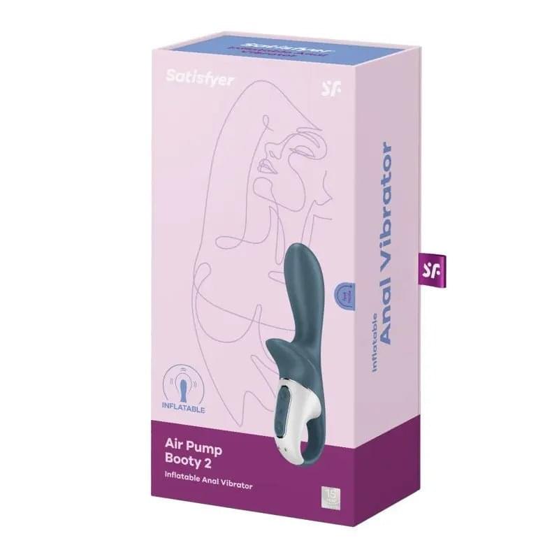 Satisfyer Air Pump Booty 2 Dark Grey Satisfyer Discreet Intimate Essentials.