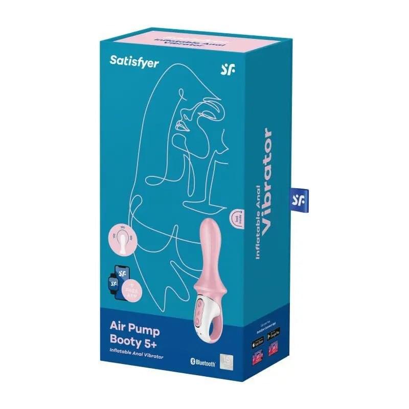 Satisfyer Air Pump Booty 5+ Red Satisfyer Discreet Intimate Essentials.