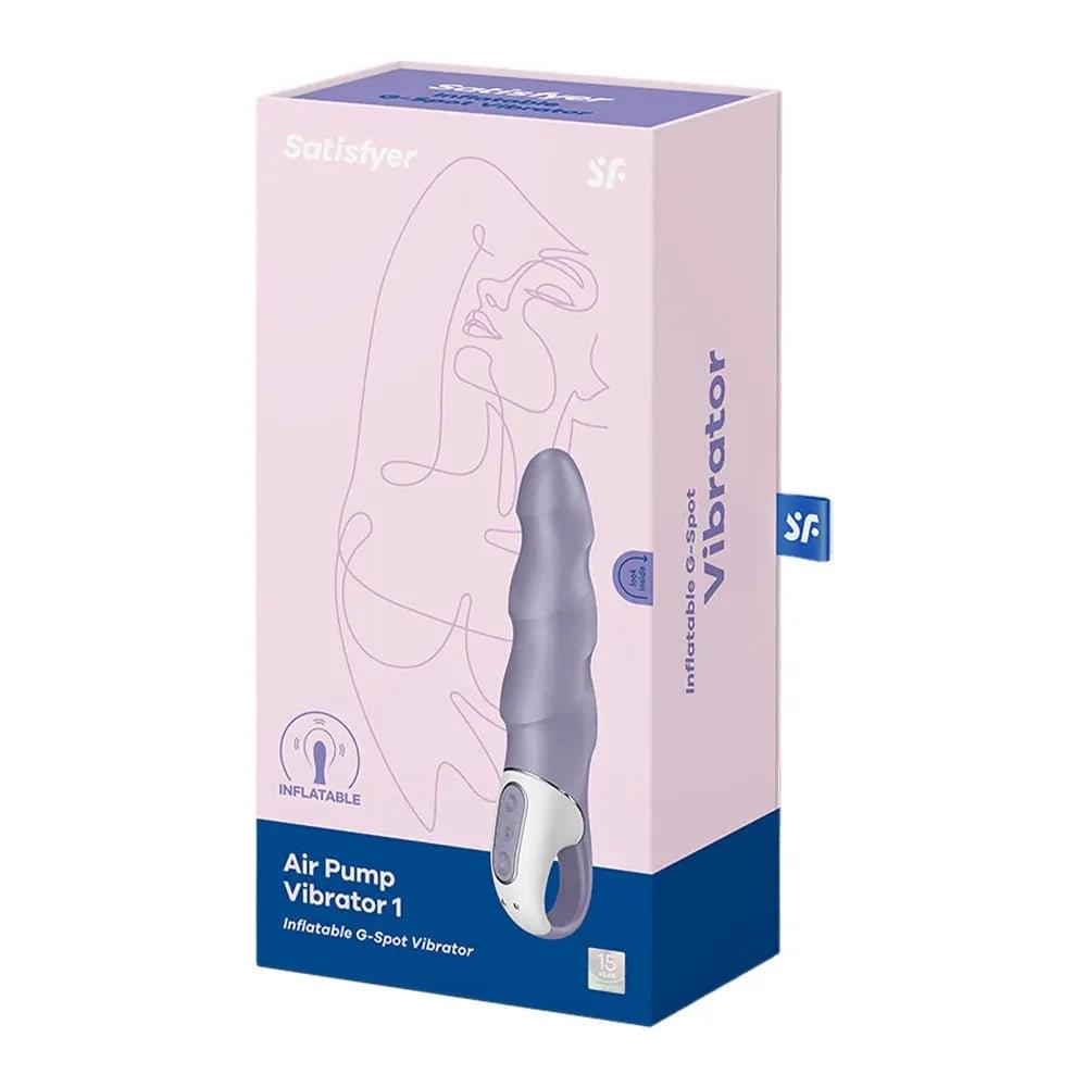 Satisfyer Air Pump Vibrator 1 - Lilac USB Rechargeable Inflatable Vibrator Satisfyer Discreet Intimate Essentials.