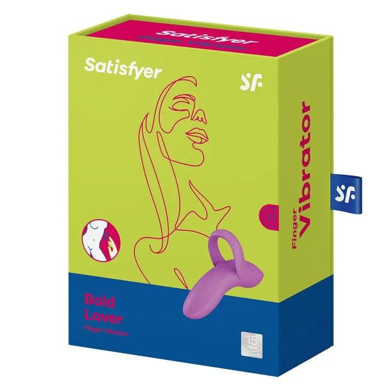Satisfyer Bold Lover - Dark  USB Rechargeable Finger Stimulator Satisfyer Discreet Intimate Essentials.