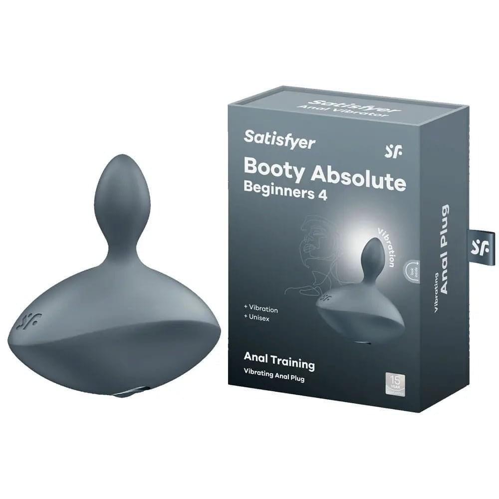 Satisfyer Booty Absolute Beginners 4 - Grey USB Rechargeable Vibrating Butt Plug Satisfyer Discreet Intimate Essentials.