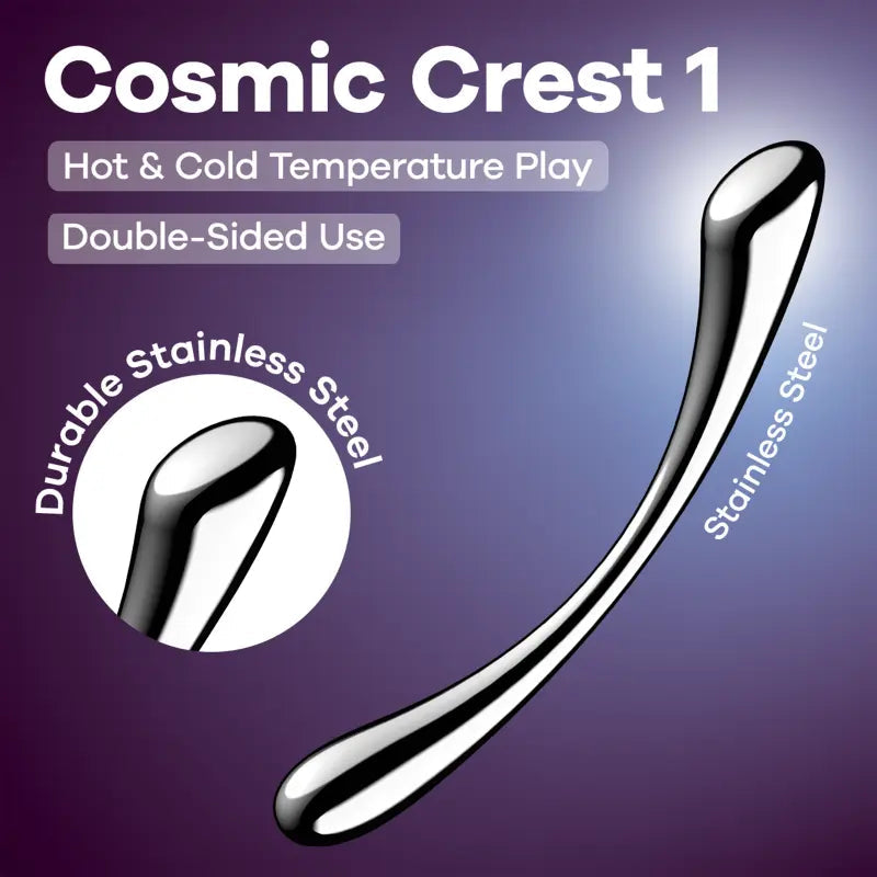 Satisfyer Cosmic Crest 1 Metal Dildo Satisfyer Discreet Intimate Essentials.