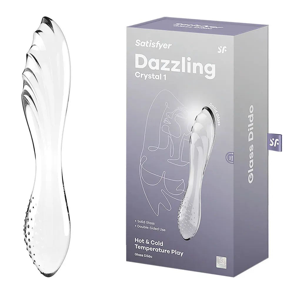 Shop affordable quality Satisfyer Dazzling Crystal 1 - Glass Double Ended Dildo - Discreet Intimate Essentials - GLASS TOYS-PREMIUM - Satisfyer