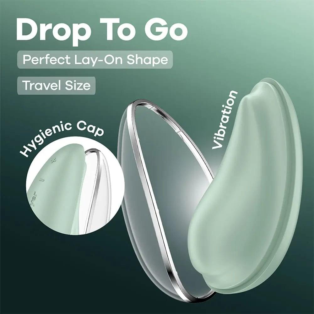 Satisfyer Drop To Go - Mint - Mint  USB Rechargeable Clitoral Stimulator Satisfyer Discreet Intimate Essentials.