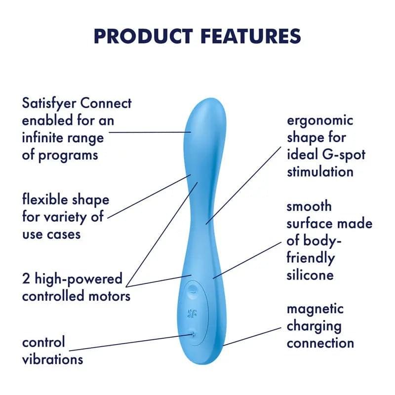Satisfyer G-Spot Flex 4 -  USB Rechargeable Vibrator with App Control Satisfyer Discreet Intimate Essentials.