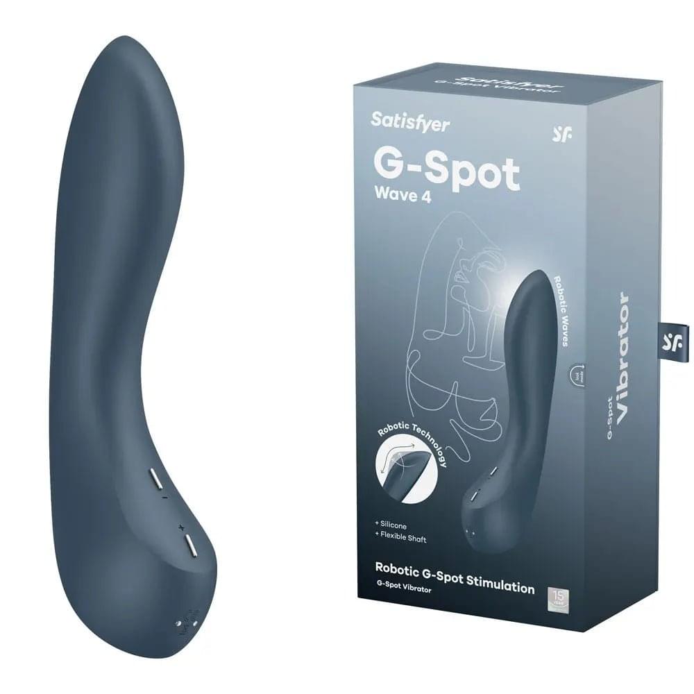 Satisfyer G-Spot Wave 4 - Dark  21 cm USB Rechargeable Vibrator with Robotic G-Spot Stimulation Satisfyer Discreet Intimate Essentials.
