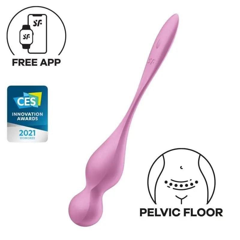 Satisfyer Love Birds 1 Kegel Pelvic Floor Trainer w Connect App Pink Satisfyer Discreet Intimate Essentials.