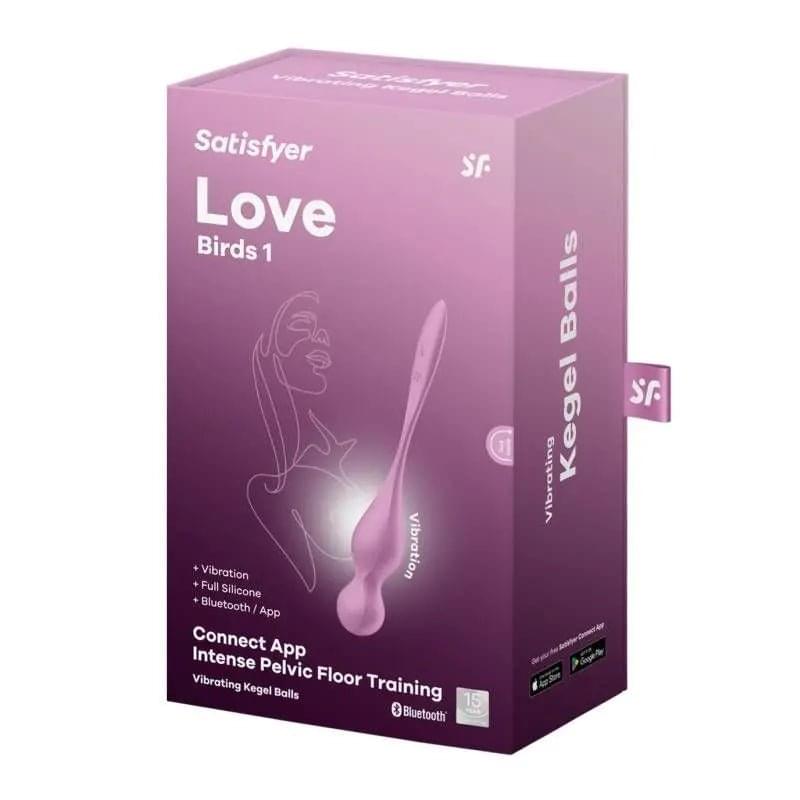Satisfyer Love Birds 1 Kegel Pelvic Floor Trainer w Connect App Pink Satisfyer Discreet Intimate Essentials.