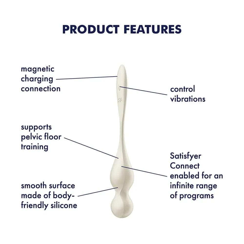 Satisfyer Love Birds 1 -  -  USB Rechargeable Pelvic Floor Trainer with App Control Satisfyer Discreet Intimate Essentials.