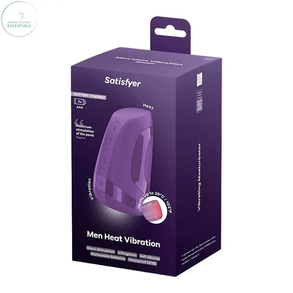 Satisfyer Men Heat Vibration - Battery Series -  Heating and Vibrating Masturbator Satisfyer Discreet Intimate Essentials.