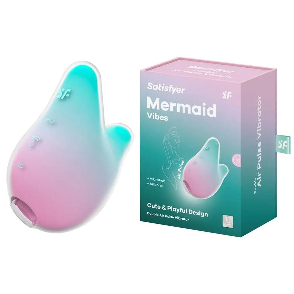 Satisfyer Mermaid Vibes - Mint/Pink - Mint/Pink USB Rechargeable Air Pulse Stimulator Satisfyer Discreet Intimate Essentials.