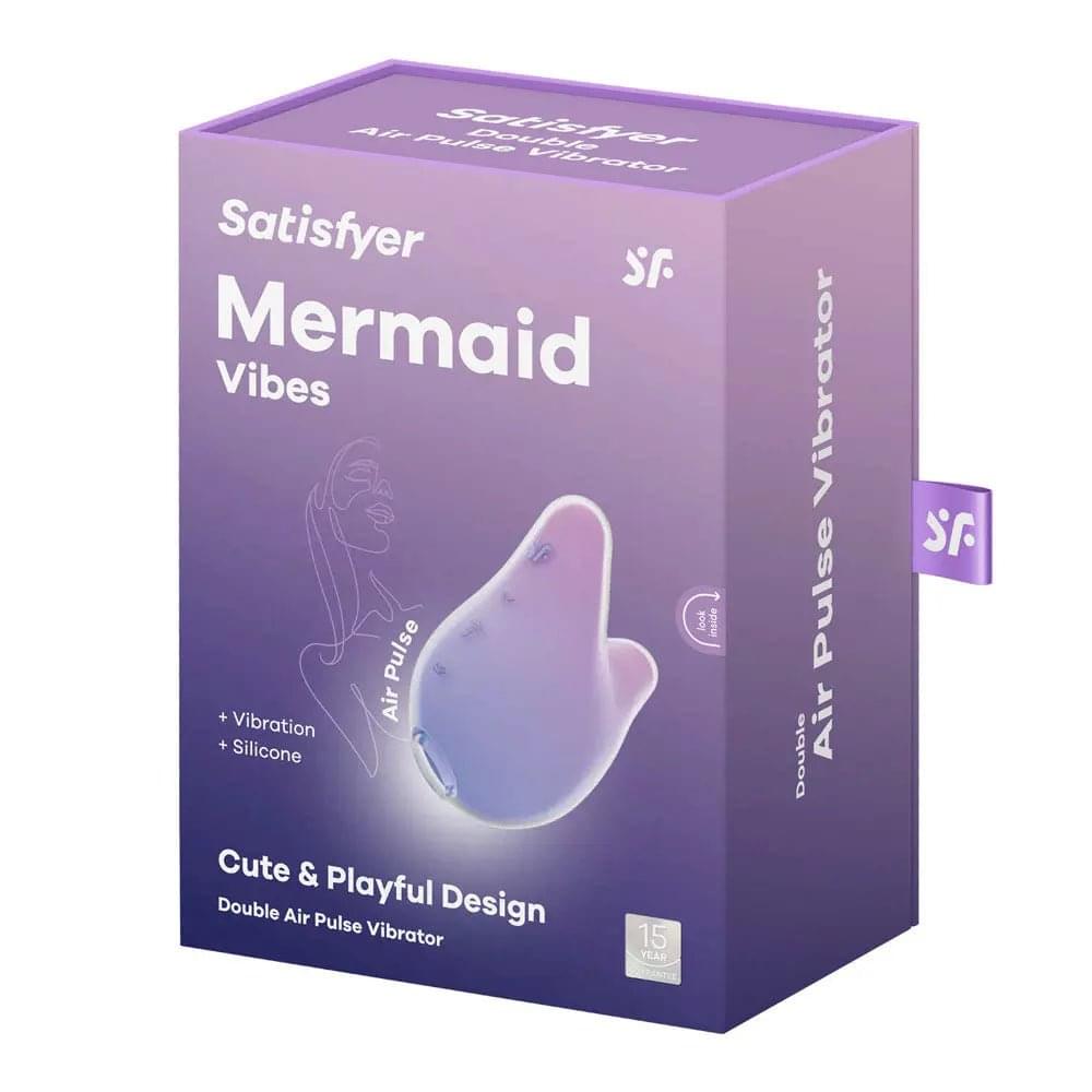 Satisfyer Mermaid Vibes - Violet/Pink - Violet/Pink USB Rechargeable Air Pulse Stimulator Satisfyer Discreet Intimate Essentials.