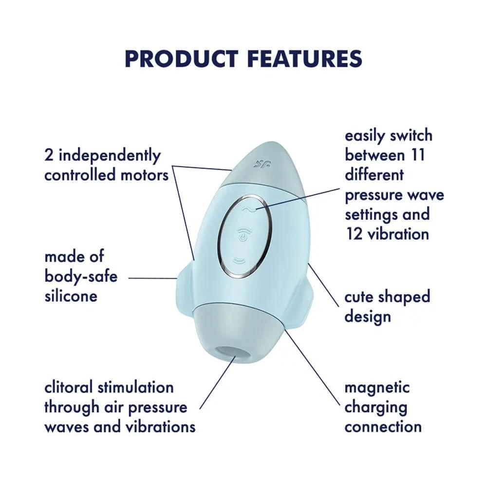 Satisfyer Mission Control -  -  USB Rechargeable Vibrating Air Pulse Stimulator Satisfyer Discreet Intimate Essentials.