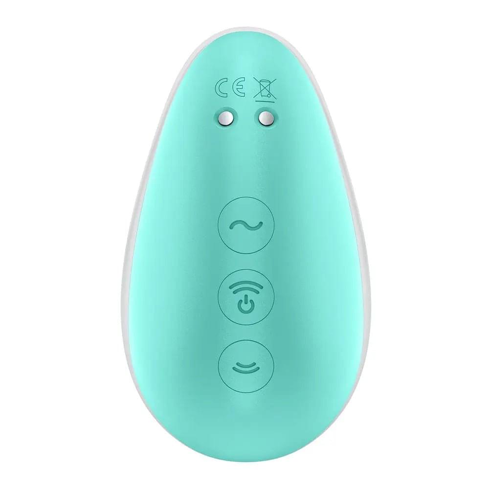 Satisfyer Pixie Dust - Mint/Pink - Mint/Pink USB Rechargeable Vibrating Air Pulse Stimulator Satisfyer Discreet Intimate Essentials.