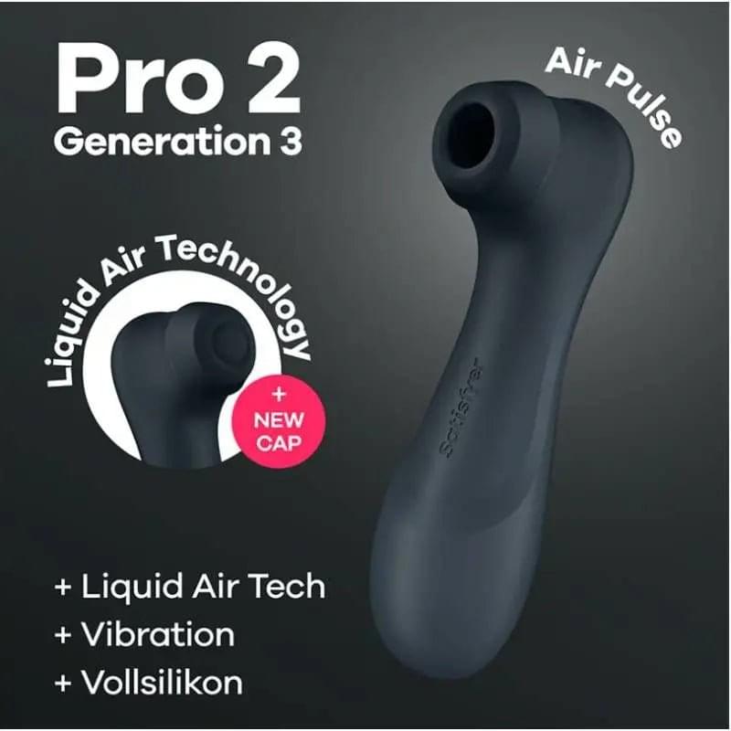 Satisfyer Pro 2 Gen 3 Clitoral Stimulator Black Satisfyer Discreet Intimate Essentials.
