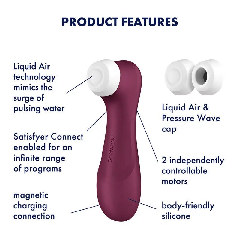 Shop affordable quality Satisfyer Pro 2 Generation 3 with App Control - Wine - Wine Touch-Free USB-C Rechargeable Clitoral Stimulator - Discreet Intimate Essentials - AIR PULSATION-PREMIUM - Satisfyer