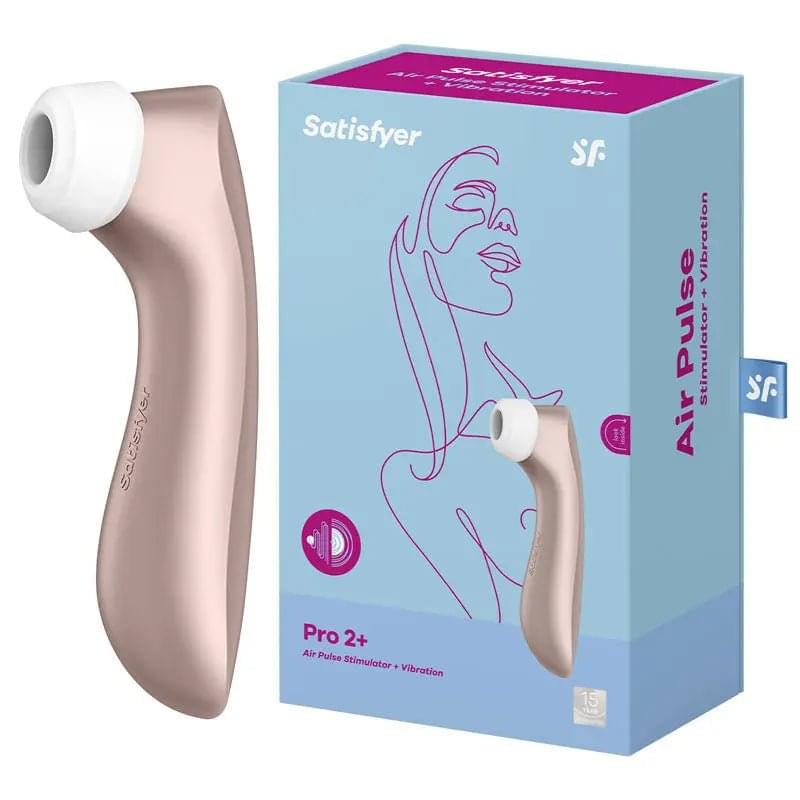 Satisfyer Pro 2+  -  Touch-Free USB-C Rechargeable Clitoral Stimulator with Vibration Satisfyer Discreet Intimate Essentials.