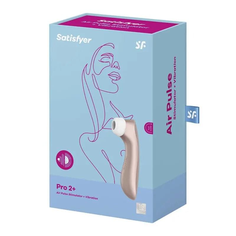 Satisfyer Pro 2+  -  Touch-Free USB-C Rechargeable Clitoral Stimulator with Vibration Satisfyer Discreet Intimate Essentials.