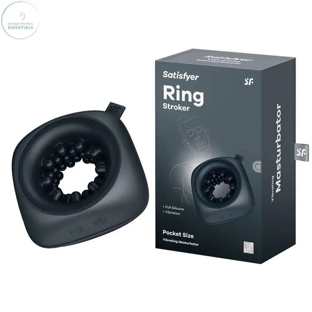Satisfyer Ring Stroker -  USB Rechargeable Vibrating Masturbator Satisfyer Discreet Intimate Essentials.