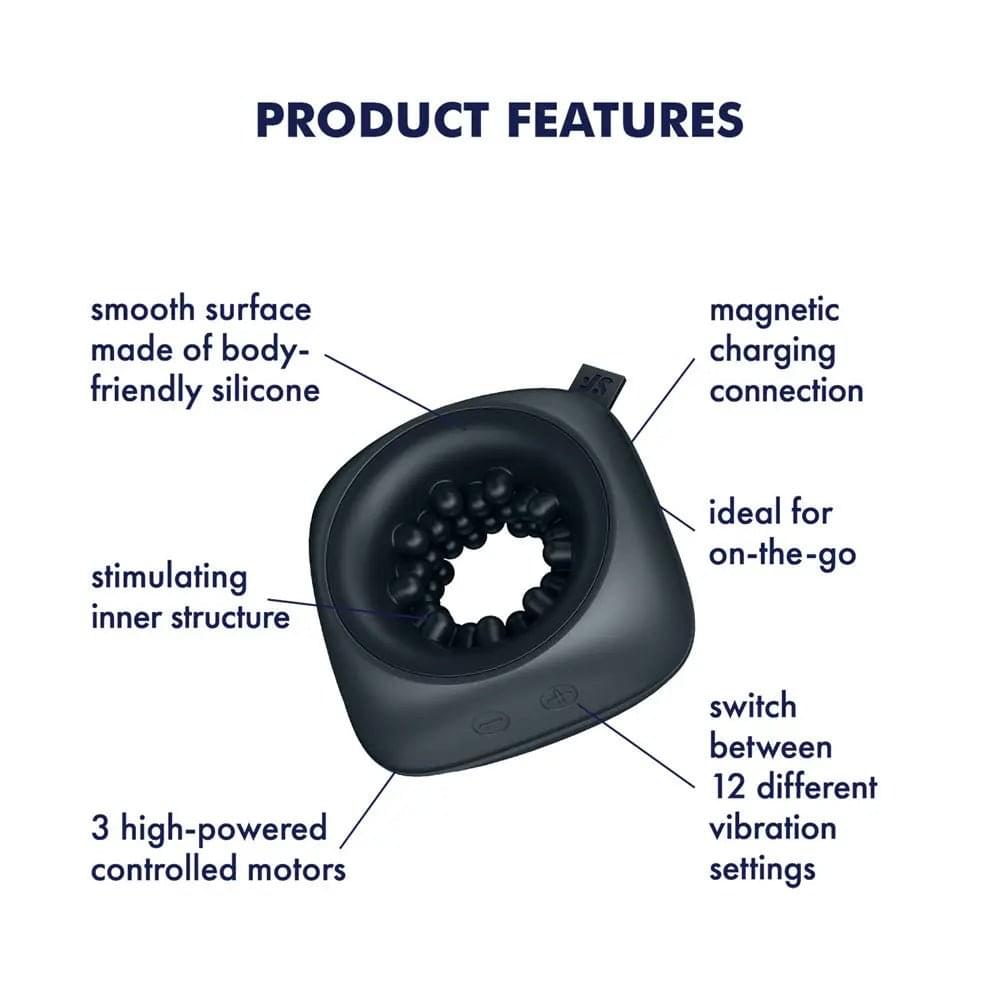 Satisfyer Ring Stroker -  USB Rechargeable Vibrating Masturbator Satisfyer Discreet Intimate Essentials.