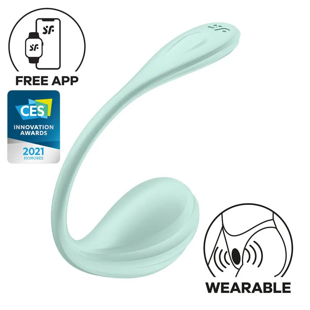 Shop affordable quality Satisfyer Smooth Petal - Mint - Mint USB Rechargeable Wearable Stimulator with App Control - Discreet Intimate Essentials - STIMULATORS-PREMIUM - Satisfyer