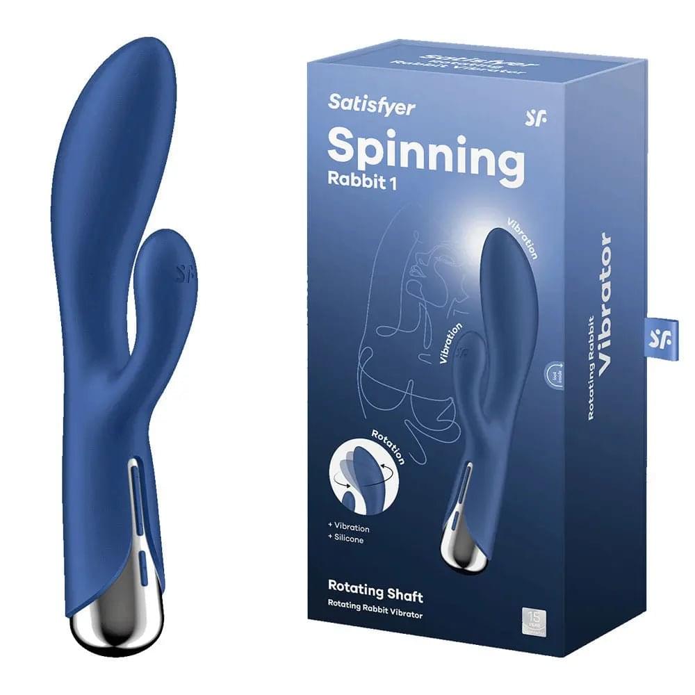 Satisfyer Spinning Rabbit 1 -  -  20 cm USB Rechargeable Rotating Rabbit Vibrator Satisfyer Discreet Intimate Essentials.